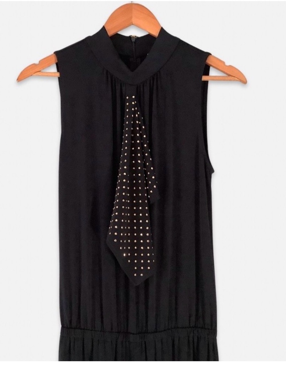 MICHAEL KORS jumpsuit sleeveless belted wide leg size M - Navy Blue